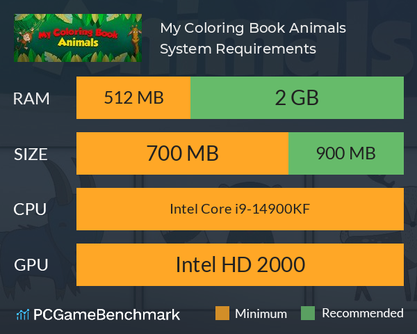 My Coloring Book: Animals System Requirements PC Graph - Can I Run My Coloring Book: Animals