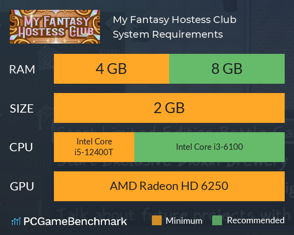 My Fantasy Hostess Club System Requirements PC Graph - Can I Run My Fantasy Hostess Club