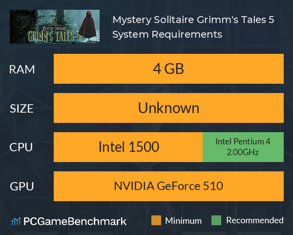 Mystery Solitaire. Grimm's Tales 5 System Requirements PC Graph - Can I Run Mystery Solitaire. Grimm's Tales 5