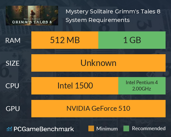 Mystery Solitaire. Grimm's Tales 8 System Requirements PC Graph - Can I Run Mystery Solitaire. Grimm's Tales 8