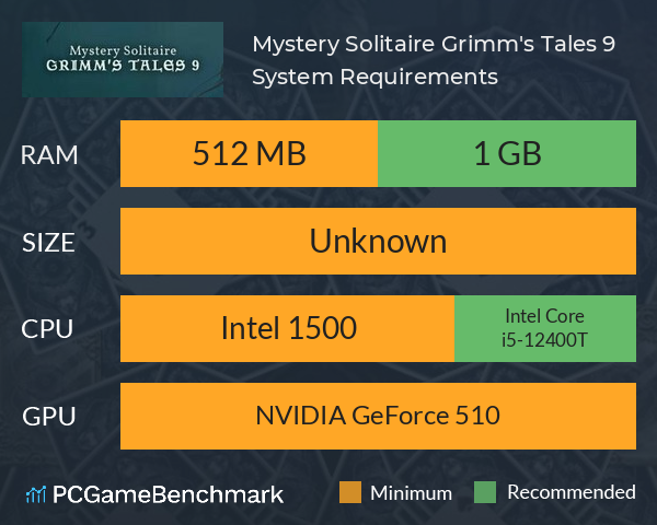 Mystery Solitaire. Grimm's Tales 9 System Requirements PC Graph - Can I Run Mystery Solitaire. Grimm's Tales 9