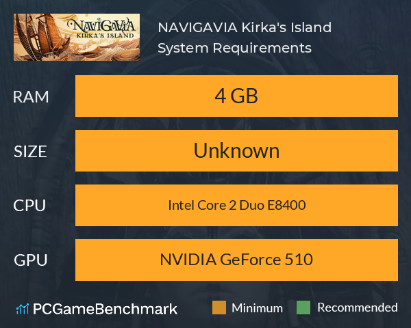 NAVIGAVIA: Kirka's Island System Requirements PC Graph - Can I Run NAVIGAVIA: Kirka's Island