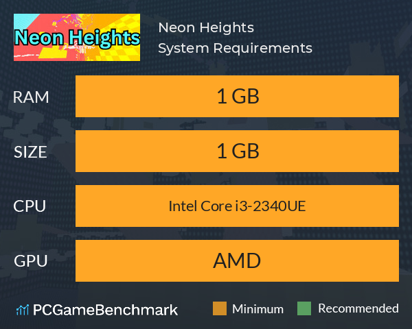 Neon Heights System Requirements PC Graph - Can I Run Neon Heights