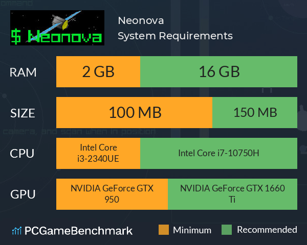 Neonova System Requirements PC Graph - Can I Run Neonova