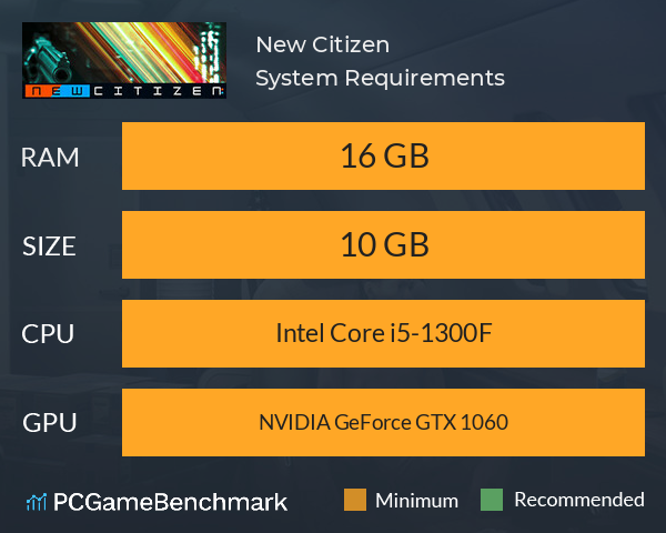 New Citizen System Requirements PC Graph - Can I Run New Citizen