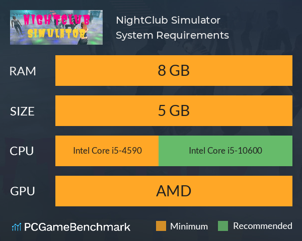 NightClub Simulator System Requirements PC Graph - Can I Run NightClub Simulator