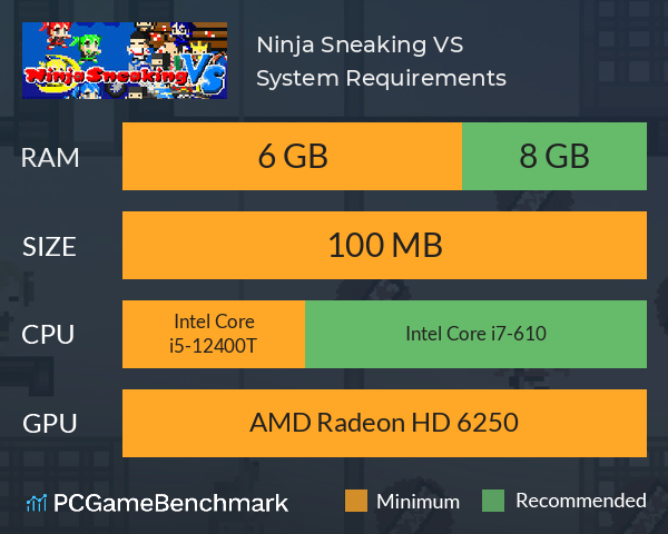 Ninja Sneaking VS System Requirements PC Graph - Can I Run Ninja Sneaking VS