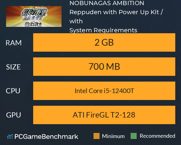 Nobunaga S Ambition Reppuden With Power Up Kit 信長の野望 烈風伝 With パワーアップキット System Requirements Can I Run It Pcgamebenchmark