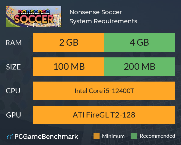 Nonsense Soccer System Requirements PC Graph - Can I Run Nonsense Soccer