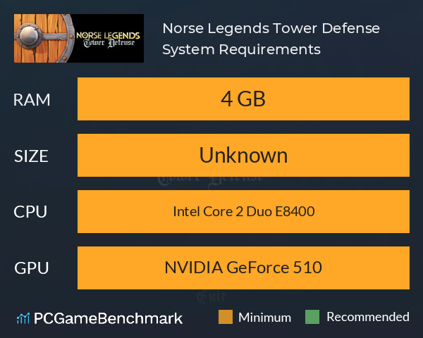 Norse Legends: Tower Defense System Requirements PC Graph - Can I Run Norse Legends: Tower Defense