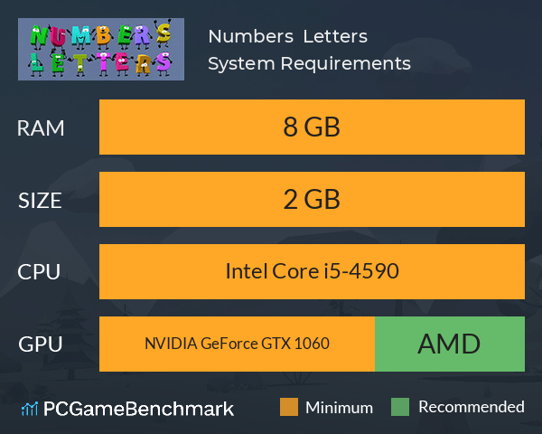 Numbers & Letters System Requirements PC Graph - Can I Run Numbers & Letters