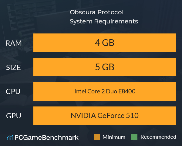 Obscura Protocol System Requirements PC Graph - Can I Run Obscura Protocol