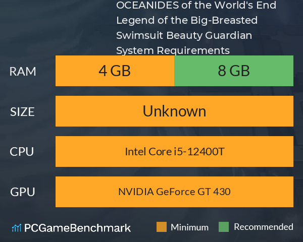 OCEANIDES of the World's End: Legend of the Big-Breasted Swimsuit Beauty Guardian System Requirements PC Graph - Can I Run OCEANIDES of the World's End: Legend of the Big-Breasted Swimsuit Beauty Guardian