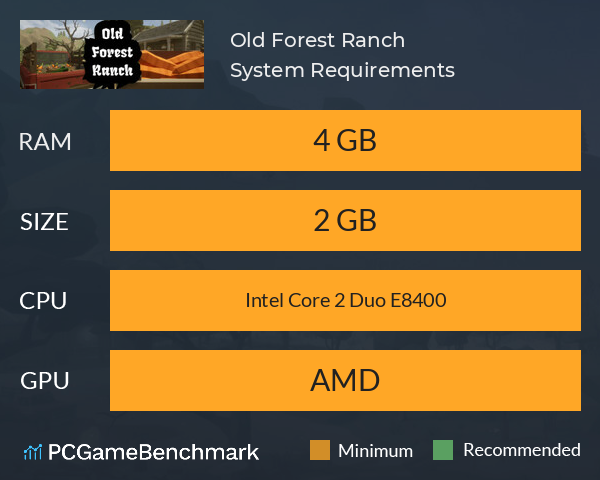 Old Forest Ranch System Requirements PC Graph - Can I Run Old Forest Ranch