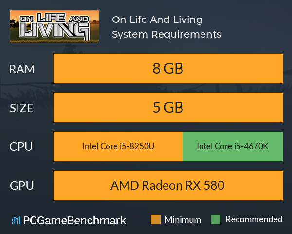 On Life And Living System Requirements PC Graph - Can I Run On Life And Living