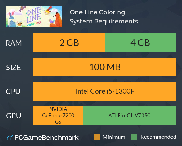 One Line Coloring System Requirements PC Graph - Can I Run One Line Coloring