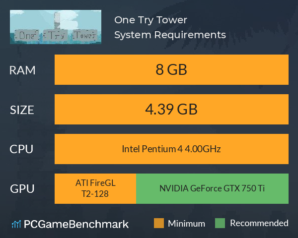 One Try Tower System Requirements PC Graph - Can I Run One Try Tower