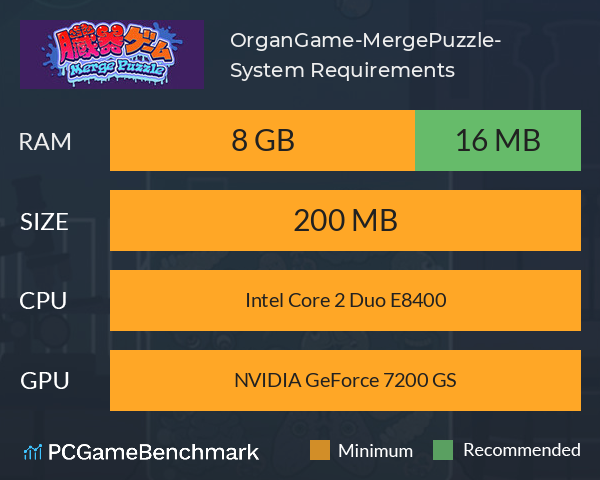 OrganGame-MergePuzzle- System Requirements PC Graph - Can I Run OrganGame-MergePuzzle-