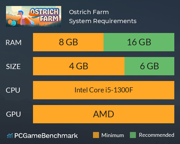 Ostrich Farm System Requirements PC Graph - Can I Run Ostrich Farm