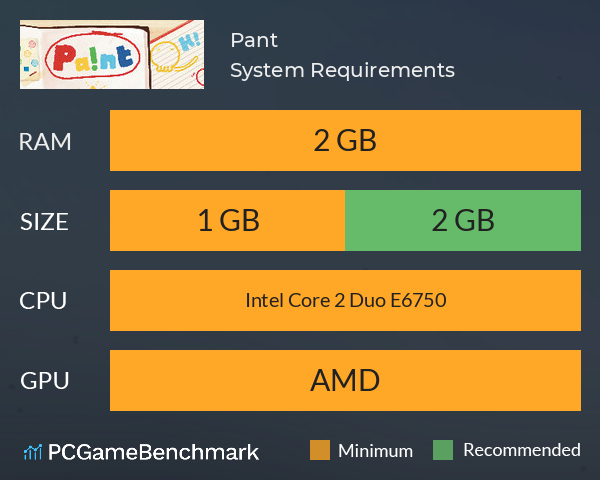 Pa!nt System Requirements PC Graph - Can I Run Pa!nt