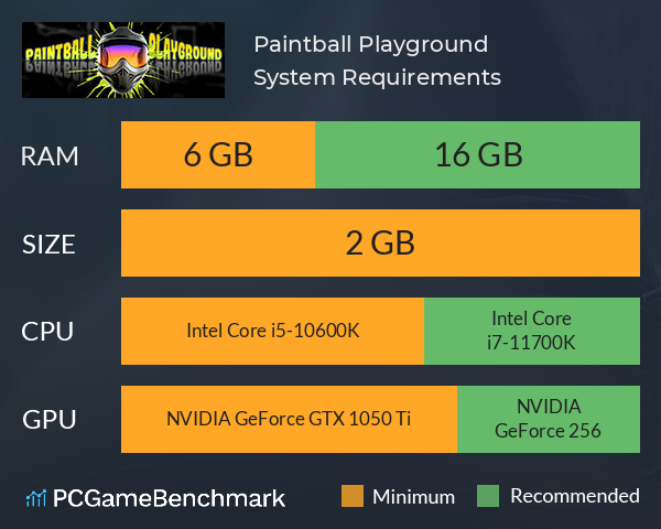 Paintball Playground System Requirements PC Graph - Can I Run Paintball Playground