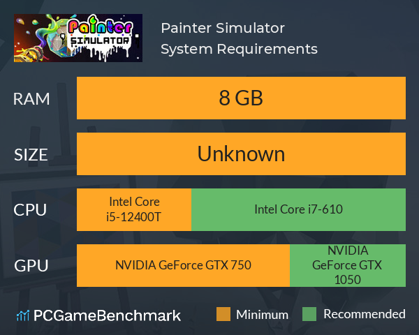 Painter Simulator System Requirements PC Graph - Can I Run Painter Simulator