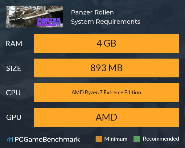 Panzer Rollen System Requirements PC Graph - Can I Run Panzer Rollen