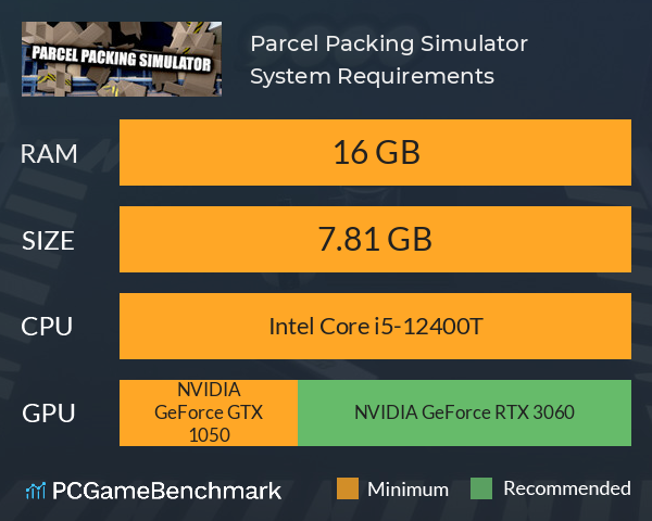 Parcel Packing Simulator System Requirements PC Graph - Can I Run Parcel Packing Simulator