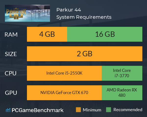 Parkur 44 System Requirements PC Graph - Can I Run Parkur 44