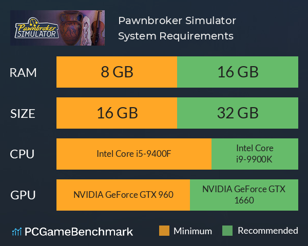 Pawnbroker Simulator System Requirements PC Graph - Can I Run Pawnbroker Simulator