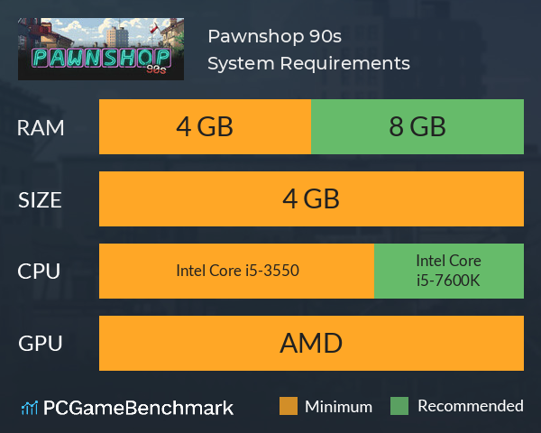 Pawnshop 90s System Requirements PC Graph - Can I Run Pawnshop 90s