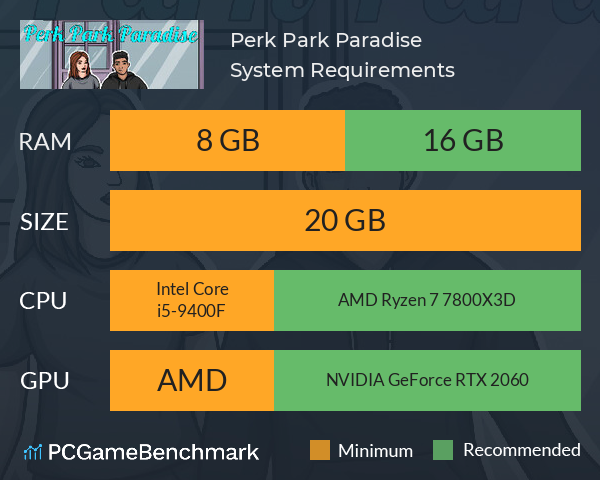 Perk Park Paradise System Requirements PC Graph - Can I Run Perk Park Paradise