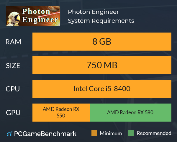 Photon Engineer System Requirements PC Graph - Can I Run Photon Engineer