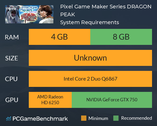 Pixel Game Maker Series DRAGON PEAK System Requirements PC Graph - Can I Run Pixel Game Maker Series DRAGON PEAK