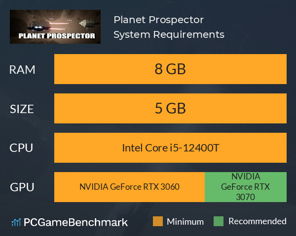 Planet Prospector System Requirements PC Graph - Can I Run Planet Prospector