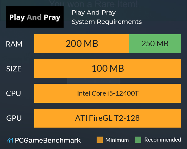 Play And Pray System Requirements PC Graph - Can I Run Play And Pray