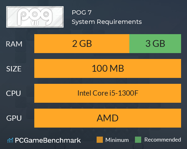 POG 7 System Requirements PC Graph - Can I Run POG 7