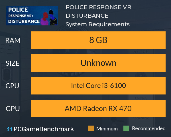 POLICE RESPONSE VR : DISTURBANCE System Requirements PC Graph - Can I Run POLICE RESPONSE VR : DISTURBANCE