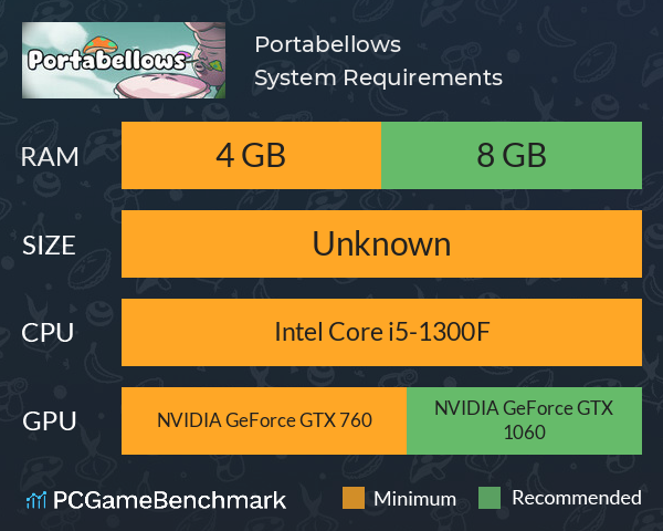 Portabellows System Requirements PC Graph - Can I Run Portabellows