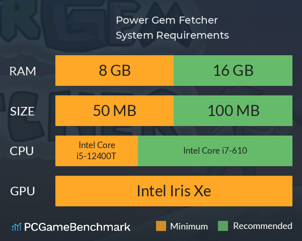 Power Gem Fetcher System Requirements PC Graph - Can I Run Power Gem Fetcher