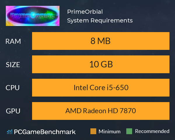 PrimeOrbial System Requirements PC Graph - Can I Run PrimeOrbial