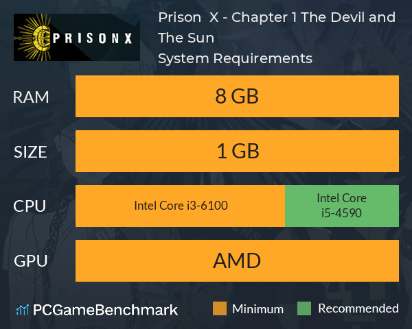 Prison  X - Chapter 1: The Devil and The Sun System Requirements PC Graph - Can I Run Prison  X - Chapter 1: The Devil and The Sun