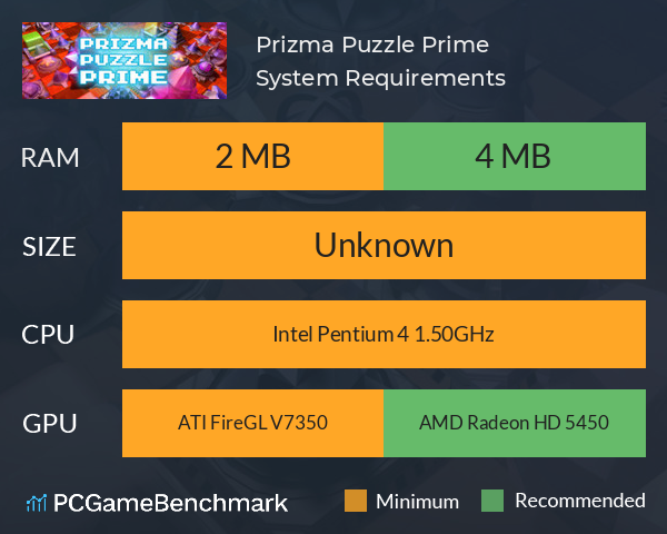 Prizma Puzzle Prime System Requirements PC Graph - Can I Run Prizma Puzzle Prime