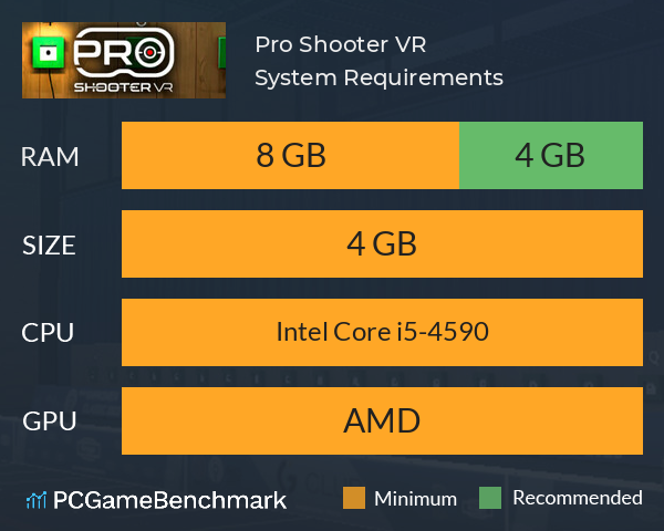 Pro Shooter VR System Requirements PC Graph - Can I Run Pro Shooter VR