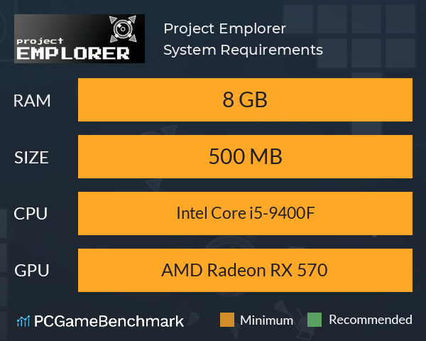 Project: Emplorer System Requirements PC Graph - Can I Run Project: Emplorer