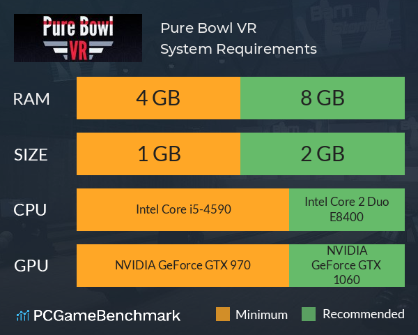 Pure Bowl VR System Requirements PC Graph - Can I Run Pure Bowl VR