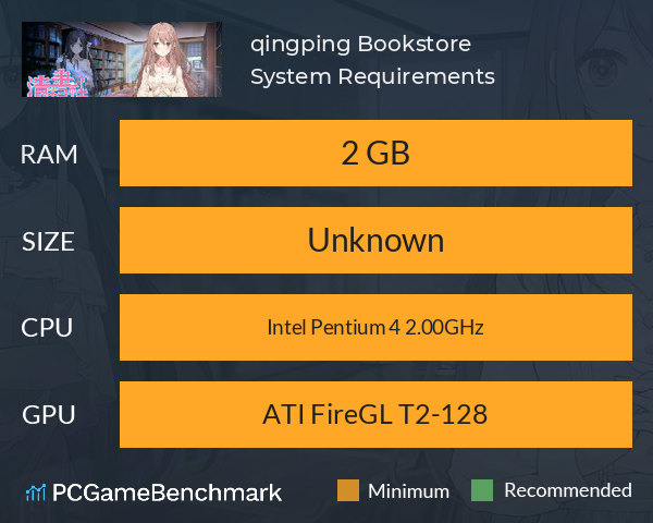 qingping Bookstore System Requirements PC Graph - Can I Run qingping Bookstore