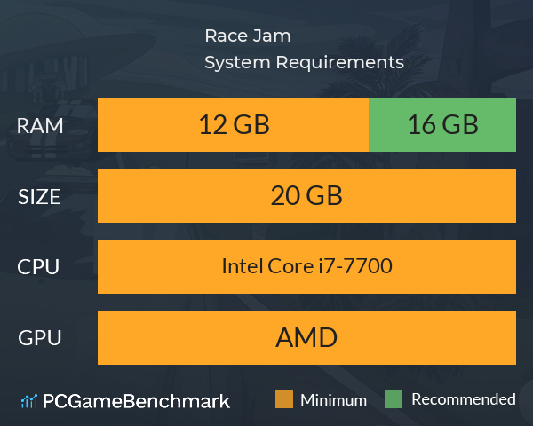 Race Jam System Requirements PC Graph - Can I Run Race Jam