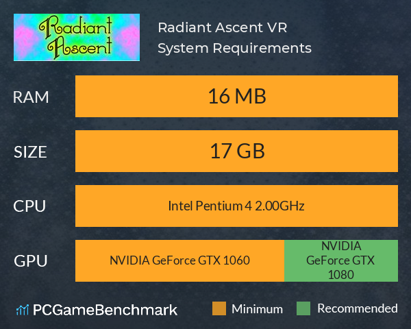 Radiant Ascent VR System Requirements PC Graph - Can I Run Radiant Ascent VR