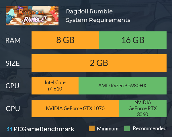 Ragdoll Rumble System Requirements PC Graph - Can I Run Ragdoll Rumble